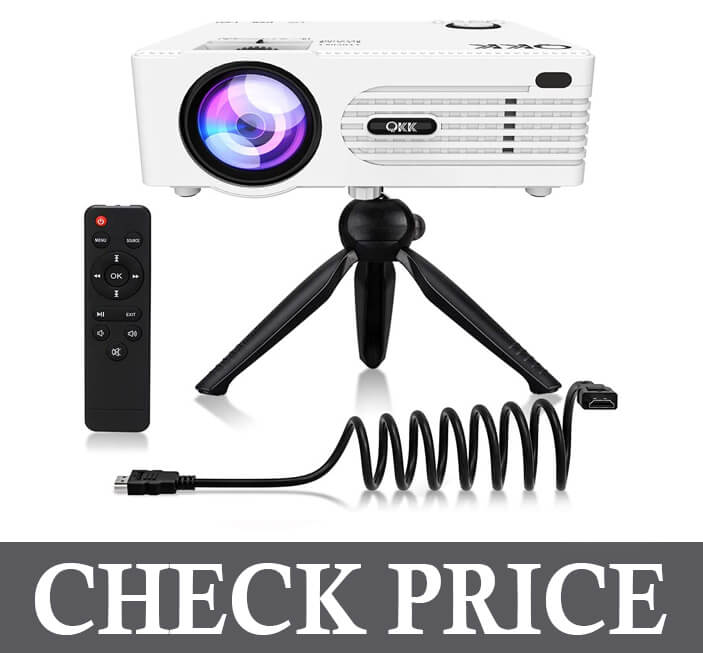 QKK Upgrade Mini Projector with Tripod