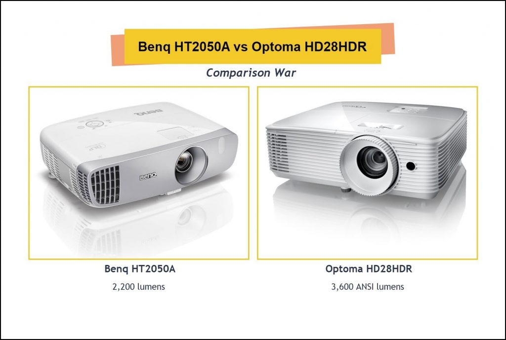 Optoma HD28HDR vs. Benq HT2050A Comparison War of 2022